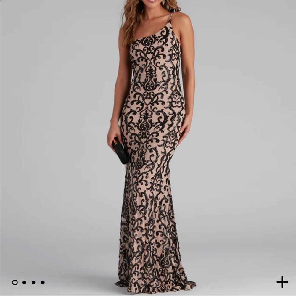 Black and Nude Gown